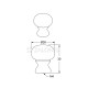 FURNITURE KNOB BUBBLE m.002 / BEECH / RAW