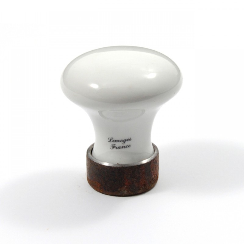 MS041 RUST FURNITURE KNOB LIMOGES CLASSIC-PORCELAIN COLLECTION