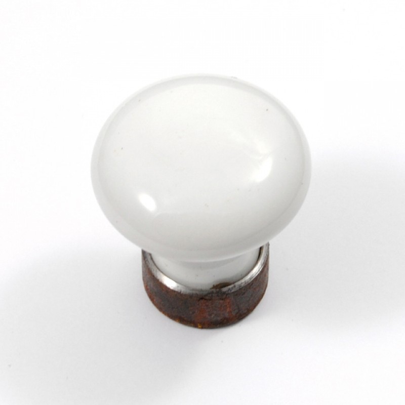 MS041 RUST FURNITURE KNOB LIMOGES CLASSIC-PORCELAIN COLLECTION