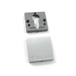 KEYHOLE LOCK SQUARE ROSETTE COVER / MAT CHROME