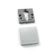 KEYHOLE LOCK SQUARE ROSETTE COVER / MAT CHROME DOOR HANDLES ACCESSORIES