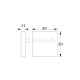 KEYHOLE LOCK SQUARE ROSETTE COVER / MAT CHROME DOOR HANDLES ACCESSORIES