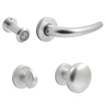 ENTRANCE DOOR HANDLE SET OMEGA / MAT CHROME