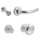 ENTRANCE DOOR HANDLE SET OMEGA / MAT CHROME ENTRANCE DOOR HANDLES