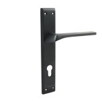 ENTRANCE HANDLE ITACA PLATE SQUARE / MATT BLACK