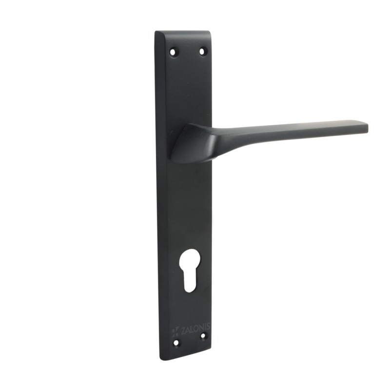 ENTRANCE HANDLE ITACA PLATE SQUARE / MATT BLACK