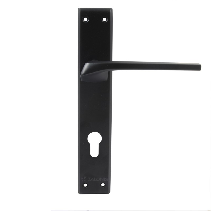 ENTRANCE HANDLE ITACA PLATE SQUARE / MATT BLACK