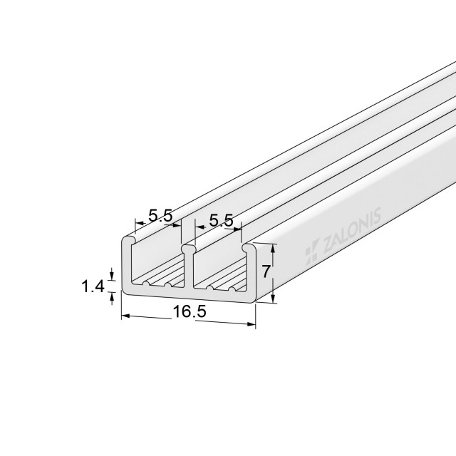 WHITE SLIDING GUIDE 7 mm