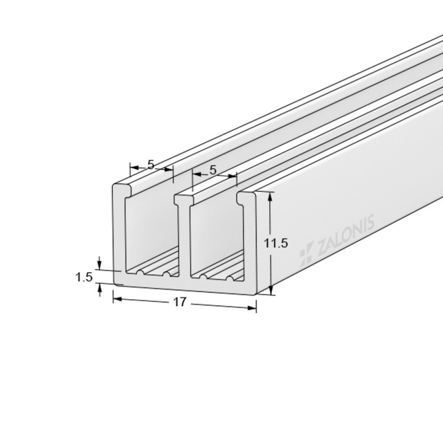 WHITE SLIDING GUIDE 11.5 mm
