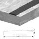 NON-SLIP STAIR RUBBER STRIP / 40x6 / BLACK STAIR NOSINGS