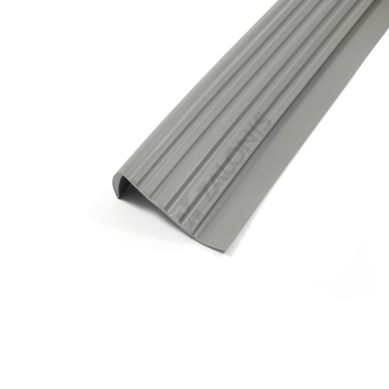 NON-SLIP STAIR RUBBER STRIP / 50x29 / GRAY STAIR NOSINGS
