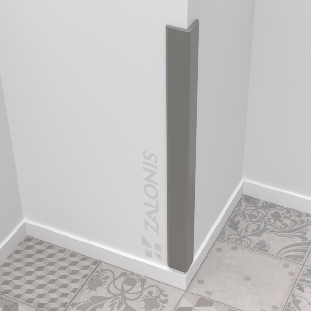 ΠΡΟΣΤΑΤΕΥΤΙΚΗ ΓΩΝΙΑ PVC 50x50 mm, 1m / ΓΚΡΙ 