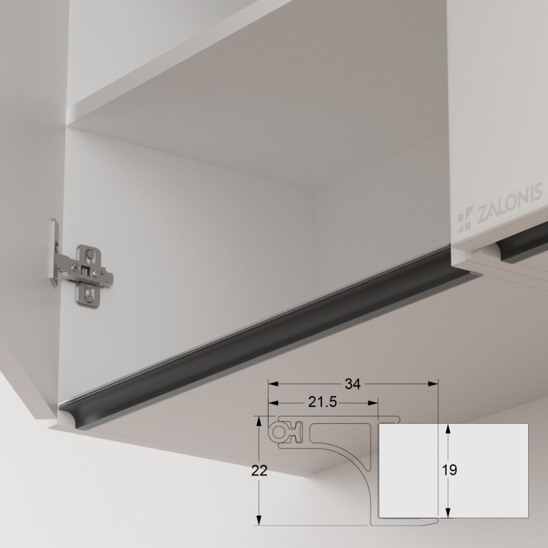 "S" PROFILE-GOLA 395 / MAT BLACK GOLA SYSTEM