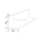 L-SHAPE ALUMINUM PROFILE FOR BRUSH / 35X33 / ANODISED