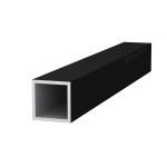 SQUARE ALUMINUM PROFILE 25x25 / BLACK, GRAINED
