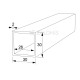 SQUARE ALUMINIUM PROFILE 30x30 / BLACK, GRAINED SQUARE, RECTANGLE SHAPE PROFILES