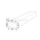 SQUARE ALUMINUM PROFILE 15x25 ANODIZED