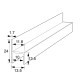 ALUMINUM h-SHAPE PROFILE CHANNEL 24x13.5mm U - PROFILES