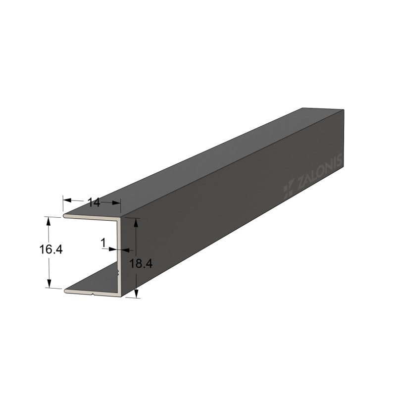 ΠΙ 16.4 mm ΑΛΟΥΜΙΝΙΟΥ / ΡΑΦΙΩΝ / ΜΑΥΡΟ ΜΑΤ ΠΙ ΑΛΟΥΜΙΝΙΟΥ