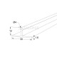 T SHAPED LOWER ALUMINUM GUIDE / 30x12 mm