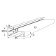 ALUMINIUM PROFILE FOR SHOWCASE 45x20/8 / ANODISED