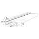 ALUMINIUM PROFILE FOR SHOWCASE 45x20/8 / BLACK