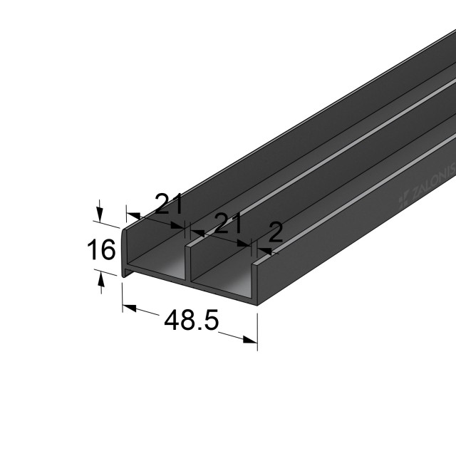 SLIDING BOTTOM-UPPER GUIDE m.420 / BLACK