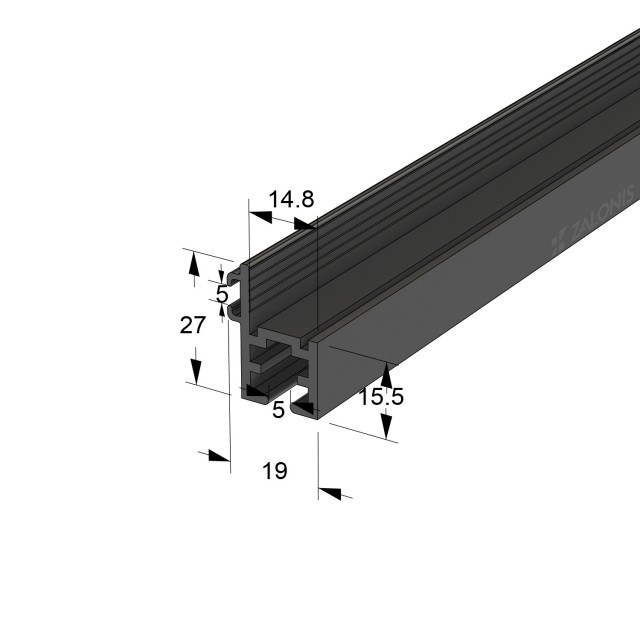BOTTOM SLIDING PROFILE m.420 / BLACK