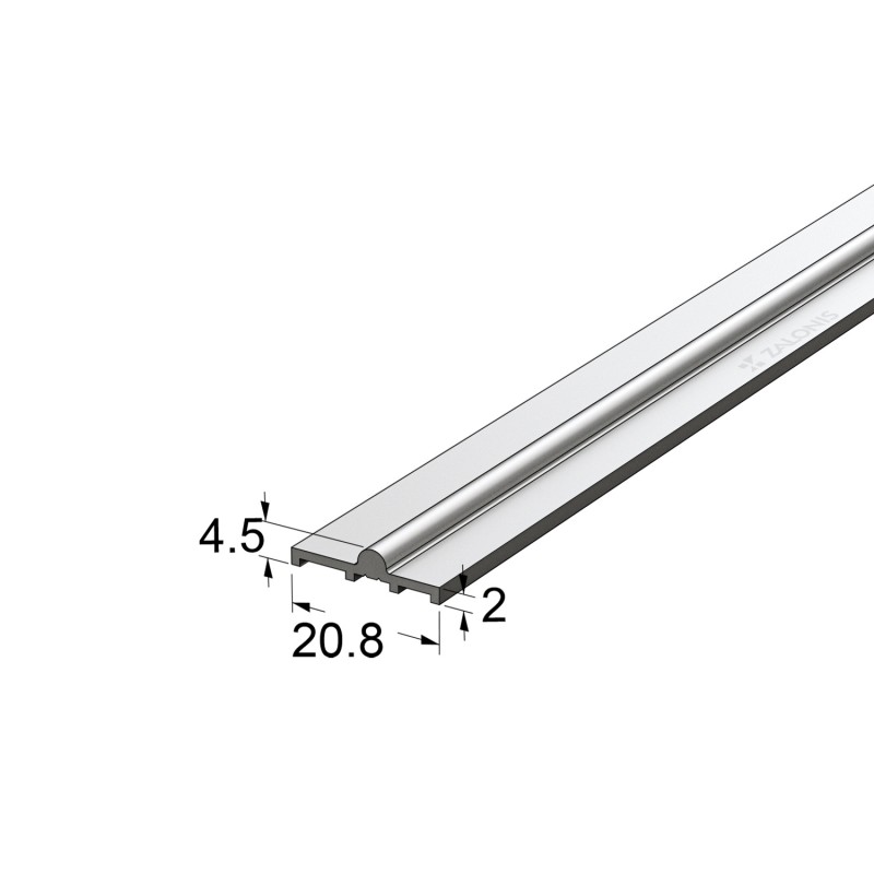 ALUMINIUM SLIDING BOTTOM GUIDE m.420 / ANODISED BOTTOM SLIDING FITTINGS