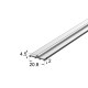 ALUMINIUM SLIDING BOTTOM GUIDE m.420 / ANODISED BOTTOM SLIDING FITTINGS