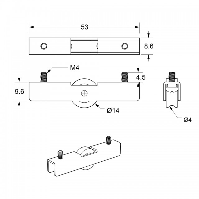 TEFLON-ROLLER m.420 / 25Kg