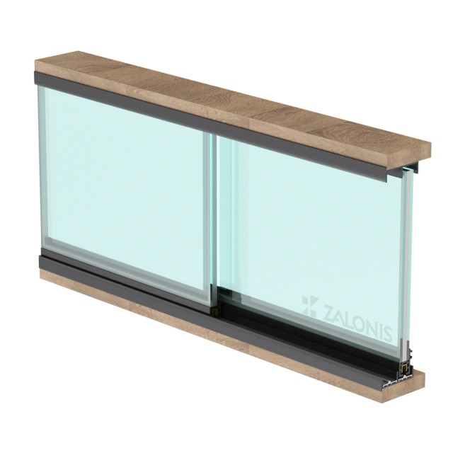 SLIDING SYSTEM m.420 WITHOUT SIDE PROFILES / 2 LEAF / 2m
