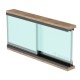 SLIDING SYSTEM m.420 WITHOUT SIDE PROFILES / 2 LEAF / 2m SLIDING SYSTEM RAIL m.420