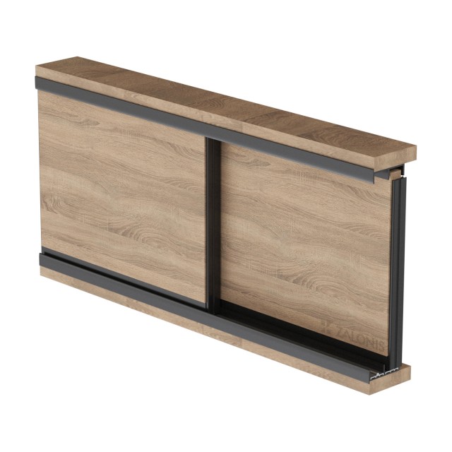 SLIDING SYSTEM m.420 WITH SIDE PROFILES / 2 LEAF / 2m