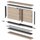 SLIDING SYSTEM m.420 WITH SIDE PROFILES / 2 LEAF / 2m SLIDING SYSTEM RAIL m.420