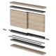 SLIDING SYSTEM m.420 WITHOUT SIDE PROFILES / 2 LEAF / 2m SLIDING SYSTEM RAIL m.420