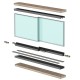SLIDING SYSTEM m.420 WITHOUT SIDE PROFILES / 2 LEAF / 2m SLIDING SYSTEM m.420