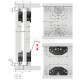 FITTINGS SET m.012 FOR ONE DOOR