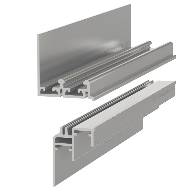 TOP AND BOTTOM GUIDE TRACK 600 cm CABINET SLIDING DOORS m.204 / 75kg