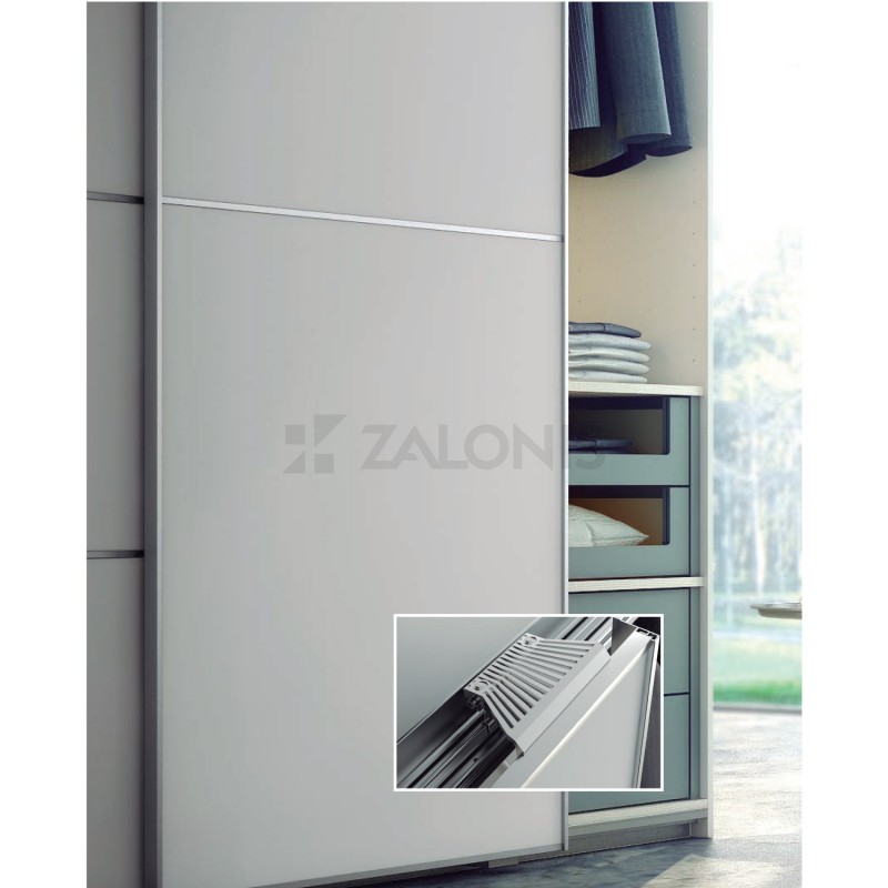 TOP AND BOTTOM GUIDE TRACK 600 cm CABINET SLIDING DOORS m.204 / 75kg
