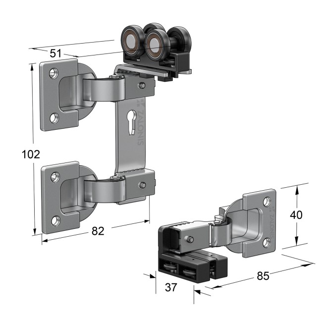 FOLDING CLOSET MECHANISM m.033 / ACCESSORY SET 