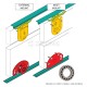FAST m.051 FURNITURE FITTING SET FOR SLIDING DOOR - 1 LEAF/ 50Kg