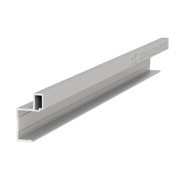 WARDROBE SQUARE HANDLE FOR DOOR 18mm / 270cm / MAT ALUM