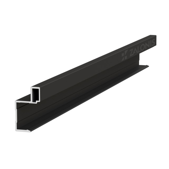 WARDROBE SQUARE HANDLE FOR DOOR 18mm / 270cm / MAT BLACK