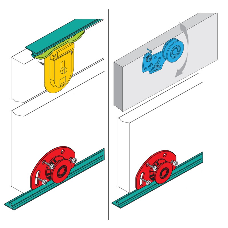 SINGLE GUIDE m.051 / 16x8mm / MAT ALUMINIUM ALUMINIUM PROFILES FOR SLIDING SYSTEMS
