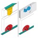 SINGLE GUIDE m.051 / 16x8mm / MAT ALUMINIUM ALUMINIUM PROFILES FOR SLIDING SYSTEMS