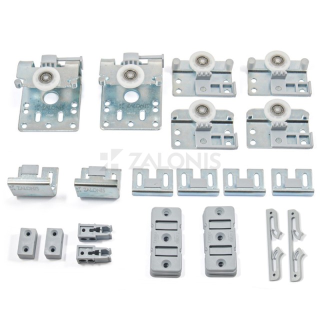 SET FOR RAIL SYSTEM SUPERIOR m.223 / 3 LEAFS / 60Kg/DOOR