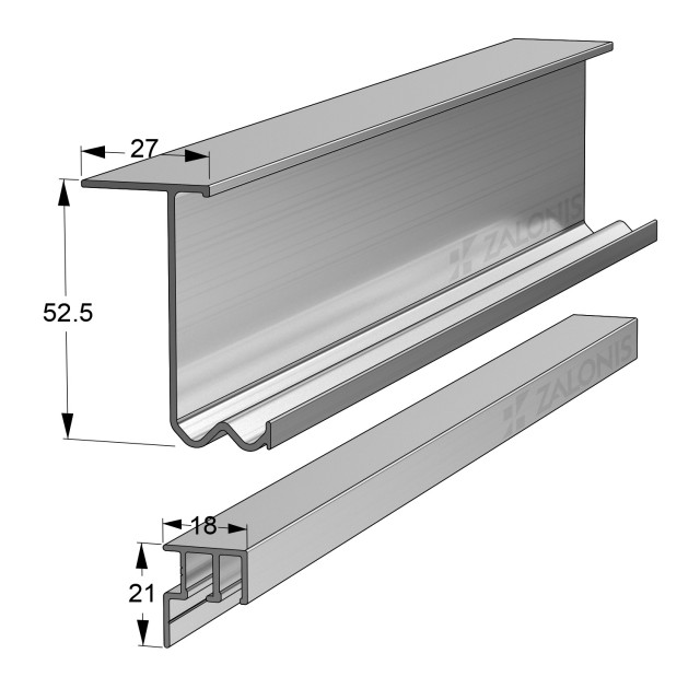 SET ALUMINIUM RAIL TYPE SUPERIOR / RAW