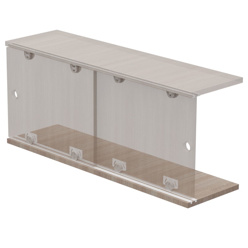 WHITE DRAWER RUNNER PLASTIC SLIDING SYSTEM m.010 / 10kg