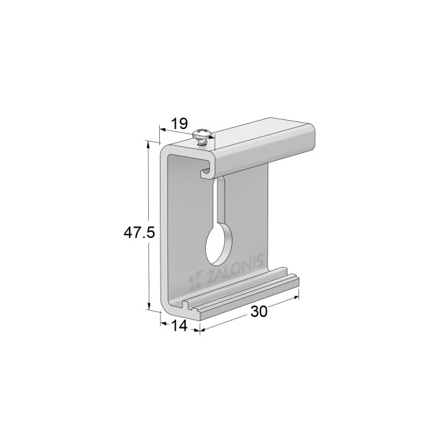 HIDDEN UPPER RAIL WALL SUPPORT M.149
